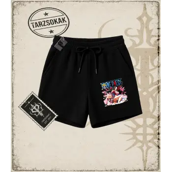 One Piece Anime Karakterleri  Unisex Şort Beyaz
