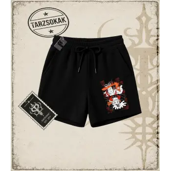 One Piece Anime Karakterleri  Unisex Şort Beyaz