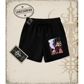 One Piece Anime Karakterleri  Unisex Şort Beyaz