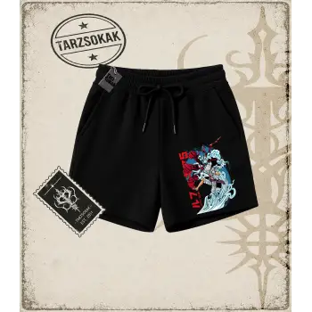 One Piece Anime Karakterleri  Unisex Şort Beyaz