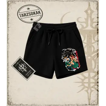 One Piece Anime Karakterleri  Unisex Şort Beyaz