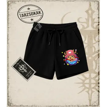 One Piece Anime Karakterleri  Unisex Şort Beyaz
