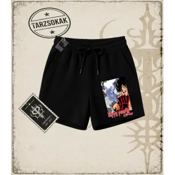 One Piece Anime Karakterleri  Unisex Şort Beyaz