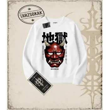ONI   Oversize Unisex Bisiklet Yaka Sweatshirt