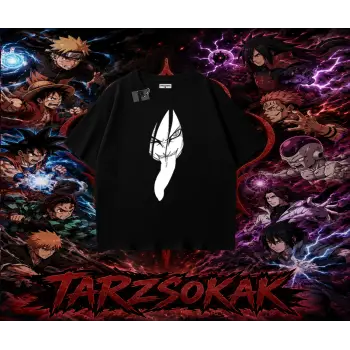 Orochimaru Naruto Anime Karakter Oversize Unisex Tişört Beyaz