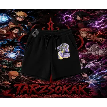 Orochimaru Naruto Anime Karakter Unisex Şort Beyaz