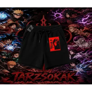 Orochimaru Naruto Anime Karakter Unisex Şort Beyaz