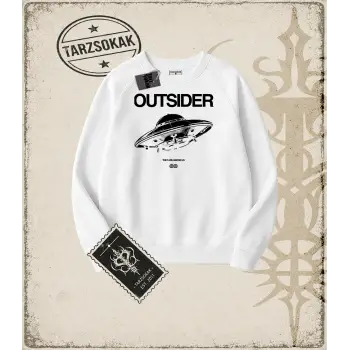 OUTSIDER Oversize Unisex Bisiklet Yaka Sweatshirt
