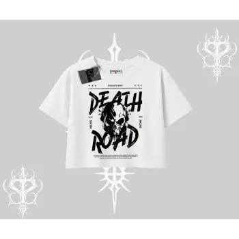 Oversize Crop Tshirt Death Road Memento Mori Street Manifest