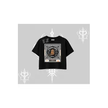 Oversize Crop Tshirt Fossilized Skull Underground Archive