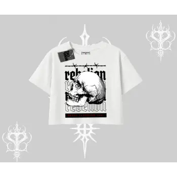 Oversize Crop Tshirt Rebellion Skull Underground Street Legacy