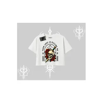 Oversize Crop Tshirt Your Love Is Killing Me Dead Romance