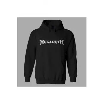 Oversize Megadeth Siyah Hoodie