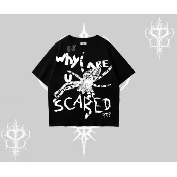 Oversize Tişört Why are u Scared - Çocuk