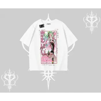 Oversize Tshirt Anime Kawaii Japon Kız Desenli