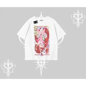 Oversize Tshirt Madness Unleashed Anime Girl Baskılı