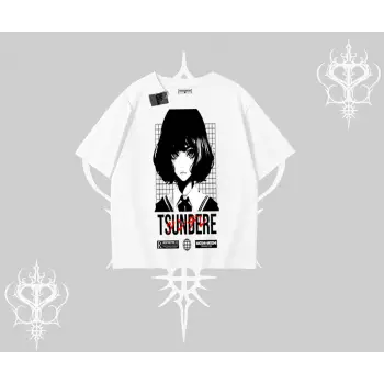 Oversize Tshirt Tsundere Anime Japanese Style Baskılı
