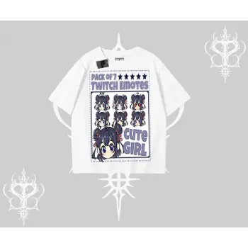 Oversize Tshirt Twitch Emotes Cute Girl Anime Expression
