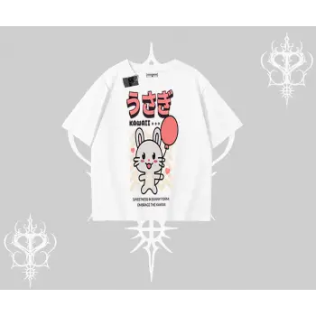 Oversize Tshirt Usagi Kawaii Cute Heart Energy