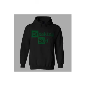 Oversize Unisex Siyah Breaking Bad Hoodie