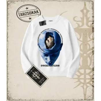 OVERTHINKING Oversize Unisex Bisiklet Yaka Sweatshirt
