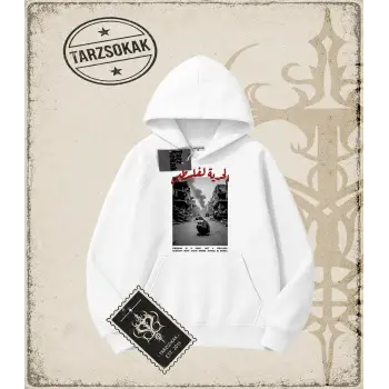 PALESTINE   Oversize Unisex Kapşonlu Sweatshirt