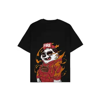 Panda Fire Oversize Unisex T-shirt