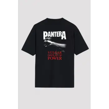 Pantera Siyah Unisex Oversize Tişört T-shirt