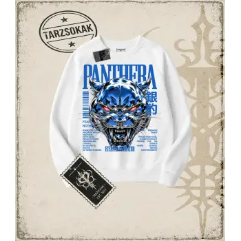 PANTHERA   Oversize Unisex Bisiklet Yaka Sweatshirt