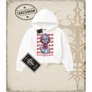 PARACOSM   Kadın Crop Kapşonlu Sweatshirt