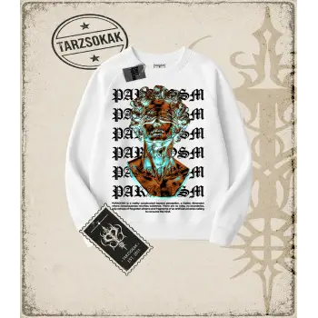 PARACOSM   Oversize Unisex Bisiklet Yaka Sweatshirt