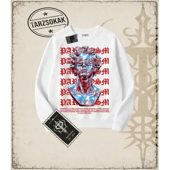 PARACOSM   Oversize Unisex Bisiklet Yaka Sweatshirt