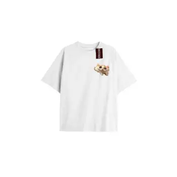 Penguen Baskılı Oversize Kalıp Unisex T-shirt