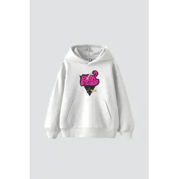 Pink Floyd Baskılı Oversize Unisex Beyaz