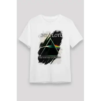 Pink Floyd Baskılı Unisex Beyaz Tişört