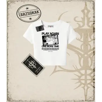 PLAY AGAIN Kadın Baby Tee