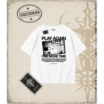 PLAY AGAIN Oversize Unisex Tişört