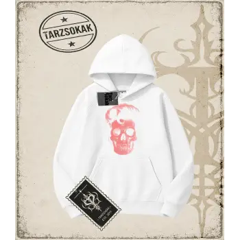 POMPADOUR SKULL Oversize Unisex Kapşonlu Sweatshirt