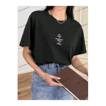 POWER Baskılı Oversize Kalıp Unisex T-shirt