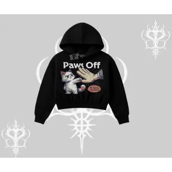 ProCATstinator Kedi Baskılı Kayık Yaka Sweatshirt