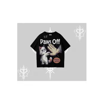 ProCATstinator Kedi Baskılı Kayık Yaka Tshirt
