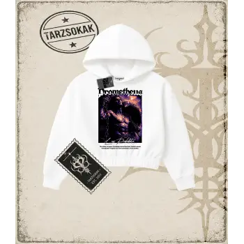 PROMETHEUS Kadın Crop Kapşonlu Sweatshirt