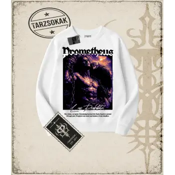 PROMETHEUS Oversize Unisex Bisiklet Yaka Sweatshirt