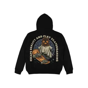 Reality Siyah Oversize Unisex Kapüşonlu Sweatshirt Hoodie