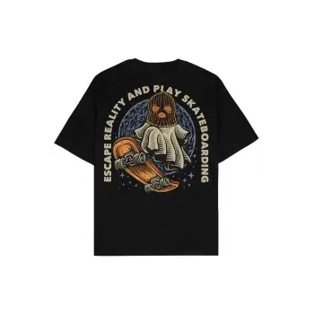 Reality Siyah Oversize Unisex T-shirt