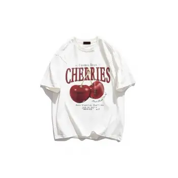 Red Cherries Baskılı Oversize Unisex