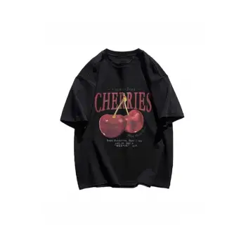 Red Cherries Baskılı Oversize Unisex