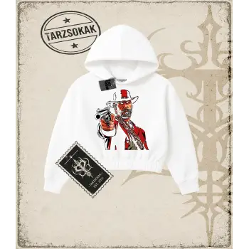 Red Dead Kadın Crop Kapşonlu Sweatshirt