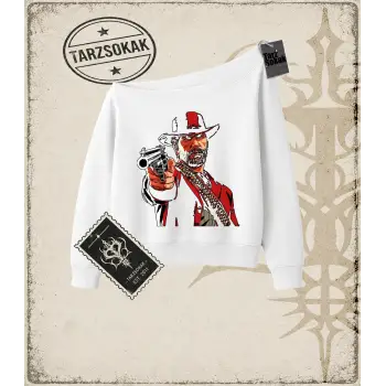 Red Dead Kadın Kayık Yaka Sweatshirt