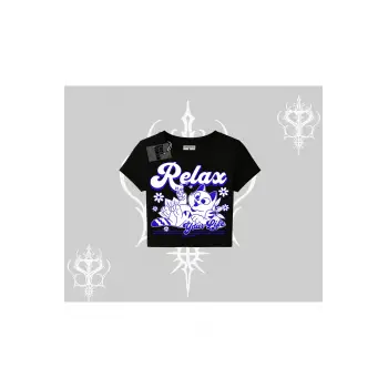 Relax Kedi Baskılı Babby Tee Tshirt